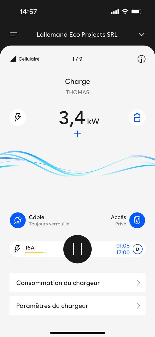 Application – pilotage de la charge